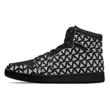 Mens Black High Top Leather Sneakers