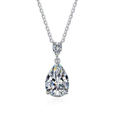 14K White Gold 2 Carat Pear Teardrop Cut D Color Moissanite Diamond Necklace With Certificate Fine Jewelry Rongoworks