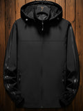 Men's Zip Up Hooded Jacket For Big And Tall Guys, Plus Size