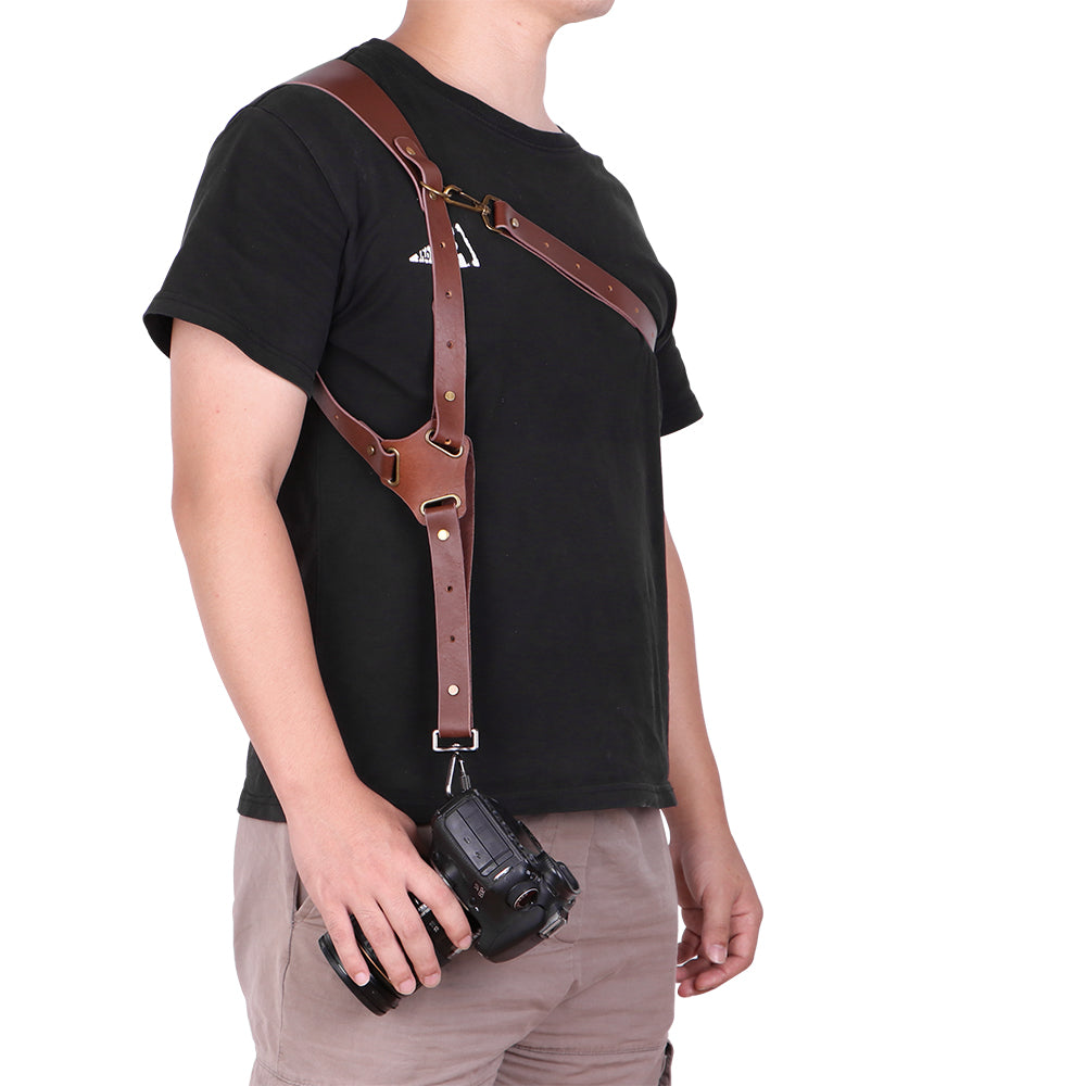 Genuine Leather Camera Shoulder Strap Adjustable Rongoworks